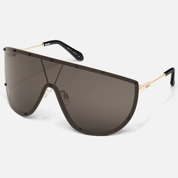 New Quay On Set Gold Frame / Black Lens Unisex Sunglasses SKU 75490 - Picture 2 of 3